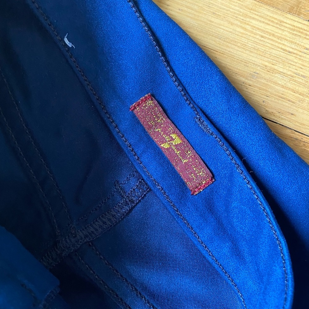 🕶️7 for all mankind⚡️girls soft micro suede jeans midrise 14 blue - Picture 4 of 5